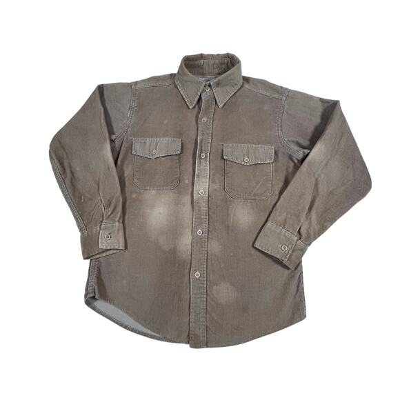 1970’s VTG Coming Attractions Corduroy Shirt Tan Men’s Sz MD - Picture 1 of 5